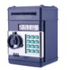 Ηλεκτρονικός Κουμπαράς μεταλλικός Χρηματοκιβώτιο Με Κωδικό Ασφαλείας, σε μπλε χρώμα 15x15x20 cm