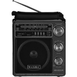 Επαναφορτιζόμενο Ραδιόφωνο - MULTIMEDIA PLAYER SPEAKER 8W - ΦΑΚΟΣ LED 150LM - WAXIBA 922UAR-T, σε μαύρο χρώμα