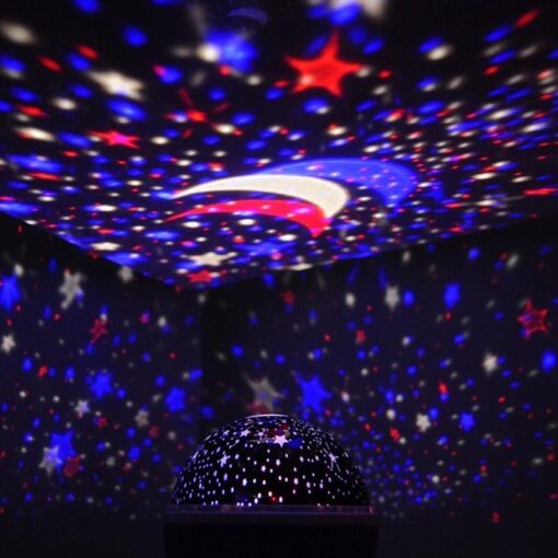 Περιστρεφόμενο Φωτιστικό Δωματίου Με Projector Αστέρια GL-32427