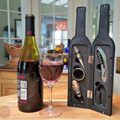 Σετ Κρασιού σε Θήκη Μπουκάλι 5τμχ - Wine Tools in a Bottle