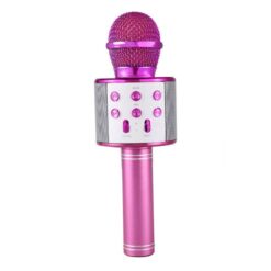 Ασύρματο μικρόφωνο Bluetooth με Ενσωματωμένο Ηχείο + Karaoke – WS858, σε μωβ χρώμα