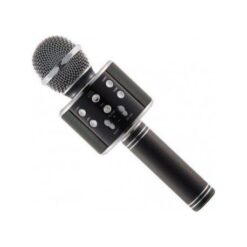 Ασύρματο Μικρόφωνο Bluetooth με Ενσωματωμένο Ηχείο και Karaoke OEM Microphone Q7 WS-858 σε μαύρο χρώμα