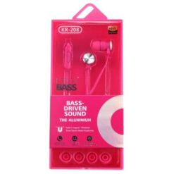 Ακουστικά Handsfree Karler Bass KR-206, σε ροζ χρώμα