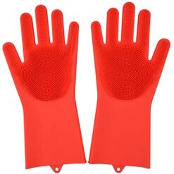 Γάντια Σιλικόνης για την Κουζίνα Πολλαπλών Χρήσεων MAGIC BRUSH, σε κόκκινο χρώμα