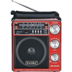 Επαναφορτιζόμενο Ραδιόφωνο - MULTIMEDIA PLAYER SPEAKER 8W - ΦΑΚΟΣ LED 150LM - WAXIBA 922UAR-T, σε κόκκινο χρώμα