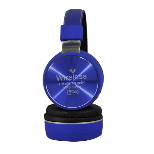 Ασύρματα Ακουστικά ST40 Sport Wireless Headphones, σε μπλε χρώμα