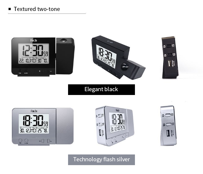 Ρολόι Ξυπνητήρι FanJu FJ3531 Projection Alarm Clock, σε λευκό χρώμα G