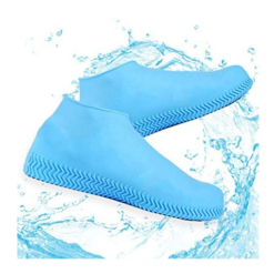 Αδιάβροχα αντιολισθητικά καλύμματα παπουτσιών σιλικόνης – Waterproof Silicone Shoe Cover, σε γαλάζιο χρώμα