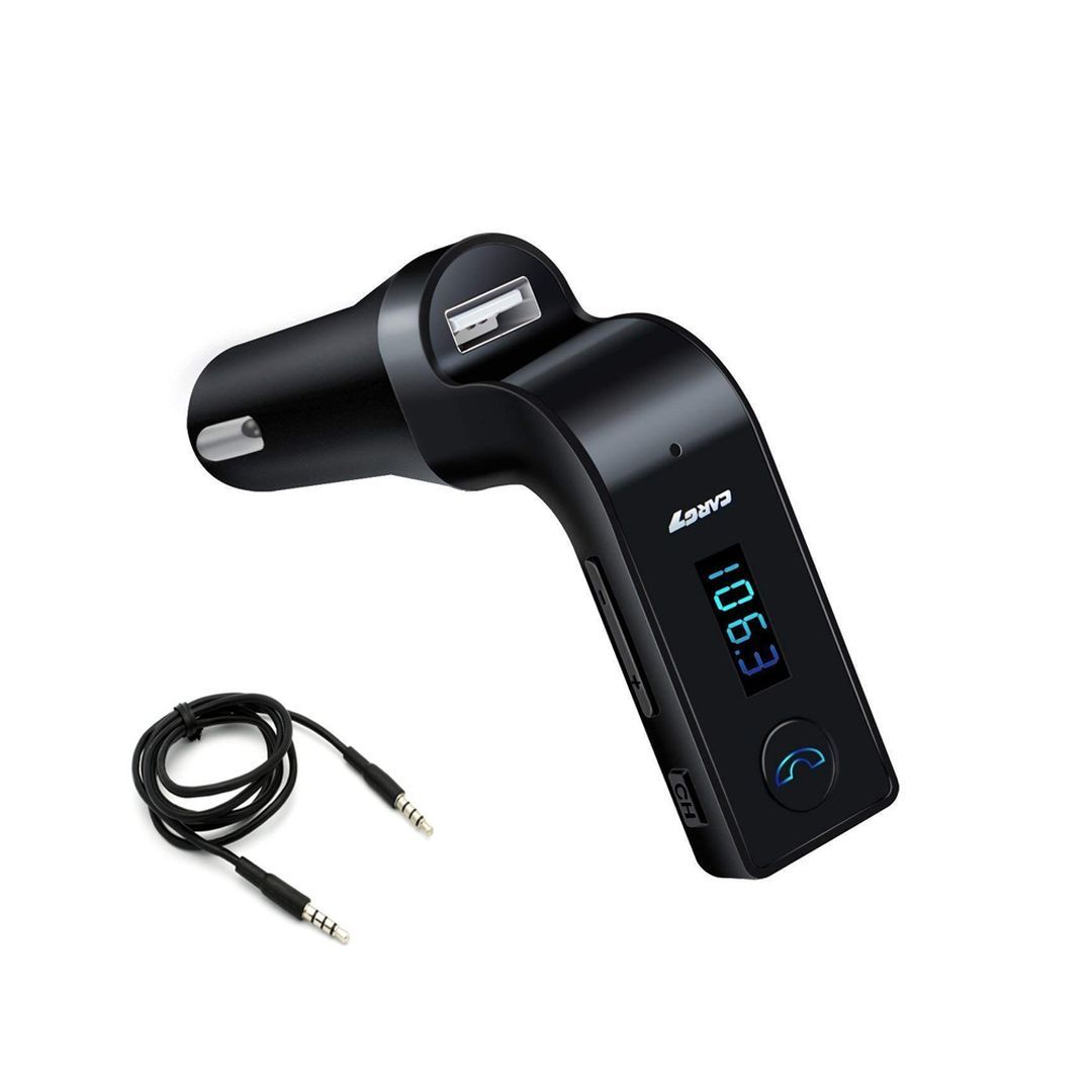 Φορτιστής CARG7 με FM Transmitter και Bluetooth, σε μαύρο χρώμα G for