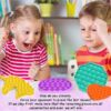 Push Pop It Bubble Fidget Toy Stress Reliever Rainbow Colours Λουλούδι