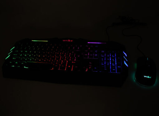 Gaming σετ πληκτρολόγιο USB με Backlight Φωτισμό RGB και ποντίκι Weibo WB-520