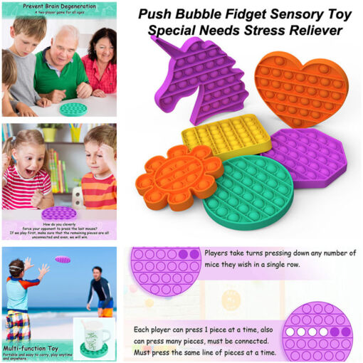 Push Pop It Bubble Fidget Toy Stress Reliever