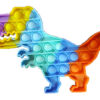 Push Pop It Bubble Fidget Toy Stress Reliever Rainbow Colours Dinosaur
