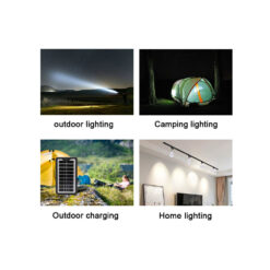 Τηλεχειριζόμενο Ηλιακό Σύστημα Φωτισμού & Φόρτισης με Πάνελ 3,5W, Μπαταρία, Φωτιστικό - Προβολέας 400LM + 3 Λάμπες LED 150 Lumens GDPLUS GD-11