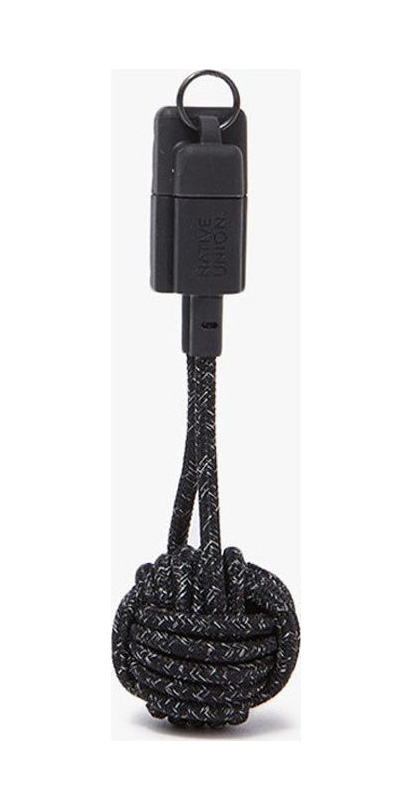 Μπρελόκ Καλώδιο USB To Lightning Native Union 0,2m, Μαύρο