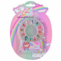 ΚΑΡΤΕΛΑ ΨΕΥΤΙΚΑ ΝΥΧΙΑ ΣΤΡΟΓΓΥΛΟ ΣΕΤ PRETTY PRINCESS 14x20x2cm ToyMarkt 971128