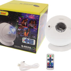 ANDOWL Φωτορυθμικό mini φωτιστικό-προτζέκτορας μπάλα Q-RG50 RGB με Bluetooth ηχείο και τηλεχειριστήριο