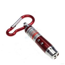 3-in-1 UV Light + Red Laser + LED White Flashlight Keychain κόκκινο