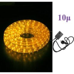 Φωτοσωλήνας led στρογγυλός κίτρινο φως 10m 3W/m σε συσκευασία πλήρης με μηχανισμό
