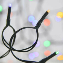 100 Λαμπάκια LED Πολύχρωμα 3mm με Προγράμματα , Σειρά, Πράσινο Καλώδιο Ρεύματος 4.95m