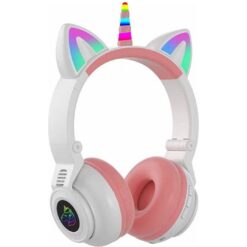 Unicorn STN-27 Ασύρματα Over Ear Ακουστικά Λευκά