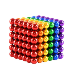 Πολύχρωμες Μαγνητικές Μπίλιες 216 τμχ 5mm με Θήκη Επαναφοράς & Μεταφοράς Fidget Colorful Magnetic Balls