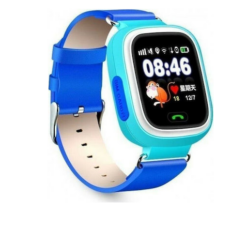 Παιδικό Smartwatch με GPS και Καουτσούκ/Πλαστικό Λουράκι Μπλε Q90