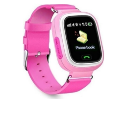 Παιδικό Smartwatch με GPS και Καουτσούκ/Πλαστικό Λουράκι Ροζ Q90