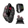 TWS 2in1 M1 Activity Tracker με Παλμογράφο Μαύρο