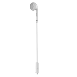 Remax RM-101 Earbuds Handsfree Μονό με Βύσμα 3.5mm Λευκό