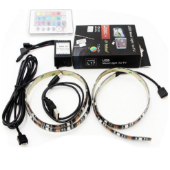 Πλήρες Κιτ Κρυφού Φωτισμού RGB Με USB για Τηλεοράσεις με Τηλεχειριστήριο L17 OEM