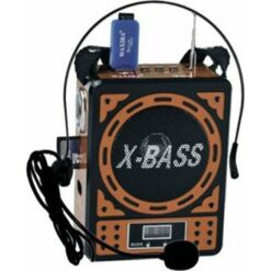 Waxiba XB-9916D Φορητό Ραδιόφωνο Ρεύματος / Μπαταρίας με USB Καφέ
