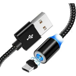 Μαγνητικό Καλώδιο Φόρτισης και Μεταφοράς Δεδομένων 1.2m USB 2.0 σε Micro-USB 2A Ezra DC38 μαύρο