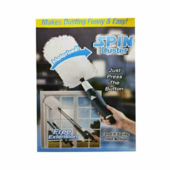 Spin Duster Φτερό Περιστρεφόμενη Συσκευή Ξεσκονίσματος σε λευκό χρώμα