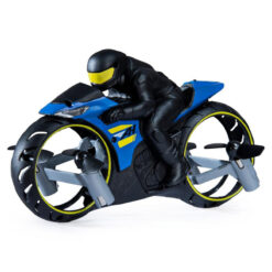 Drone Flying Motorcycle Land Air Motorcycle Aircraft 360° Stunt Flying Toy (Blue) - OEM