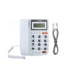 Τηλέφωνο με Μεγάλα Πλήκτρα και Οθόνη & Ανοικτή Συνομιλία - RAINBOW KX-T2025CID Λευκό
