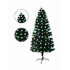 Χριστουγεννιάτικο Δέντρο Deluxe Πράσινο Στολισμένο 120εκ με Μεταλλική Βάση και Φωτισμό LED AN79592