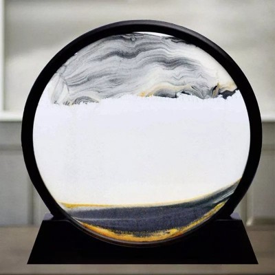Τρισδιάστατο Διακοσμητικό Έργο Τέχνης με Κινούμενη Άμμο – 3D Moving Sandscapes 26cm – Μαύρο