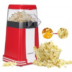 Μηχανή Popcorn με ζεστό αέρα 1200W Sokany SK-289 κόκκινο