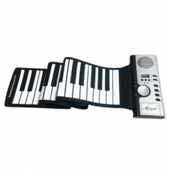 Αναδιπλούμενο φορητό πιάνο αφής με 61 πλήκτρα μαύρο