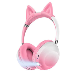 Andowl Q-EM85 Ασύρματα Bluetooth On Ear Ακουστικά Ροζ