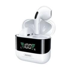 Remax TWS-10 Plus Earbud Bluetooth Handsfree Ακουστικά με Θήκη Φόρτισης Λευκά