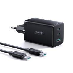 Joyroom (TCG01) Φορτιστής με Θύρα USB-A και 2 Θύρες USB-C και Καλώδιο USB-C 65W Power Delivery Μαύρο
