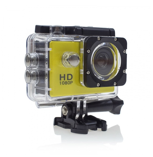 Action Camera Full HD (1080p) κίτρινη με οθόνη 2″ G for Gadget