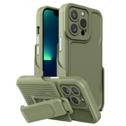 Αντικραδασμική θήκη για iPhone 14 Pro Max Armor Back Clip Army Green