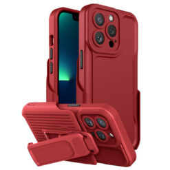 Αντικραδασμική θήκη για iPhone 11 Pro Max Armor Back Clip Holder Κόκκινο