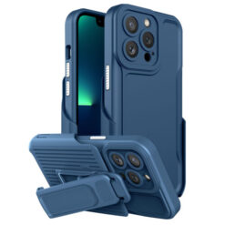 Αντικραδασμική θήκη για iPhone 12 Pro Max Armor Back Clip Holder Σκούρο Μπλε