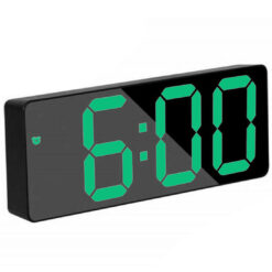 Ψηφιακό Ρολόι Επιτραπέζιο με Ξυπνητήρι LED Μαύρο με πράσινους αριθμούς GH0712L