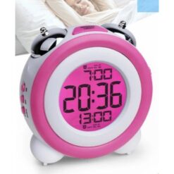 Ρολόι Ξυπνητήρι GH0705 Άσπρο-Ροζ