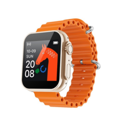 Ρολόι smartwatch με παλμογράφο & απάντηση κλήσεων – μηνυμάτων U8 Ultra πορτοκαλί